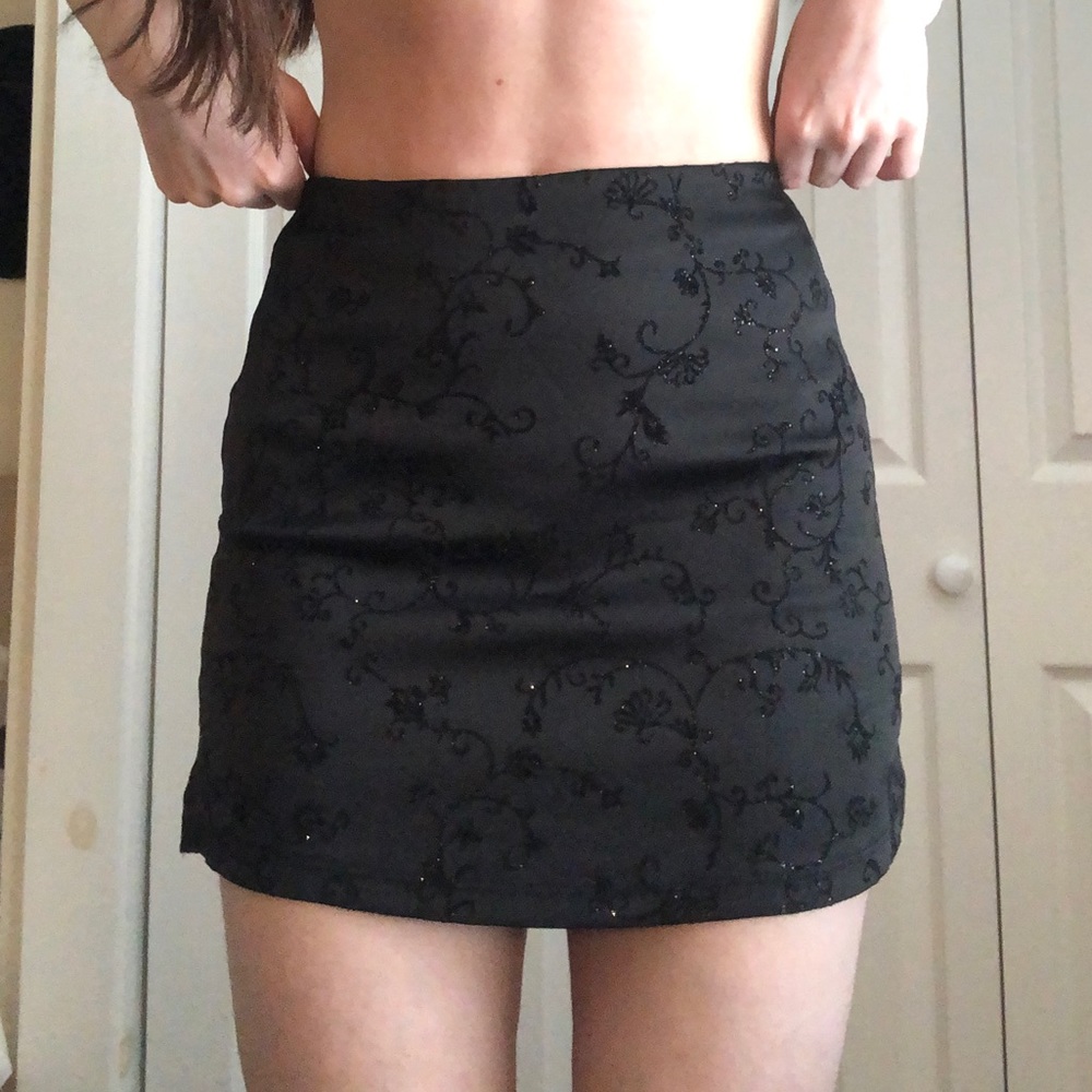 Y2K Forever21 black mini skirt